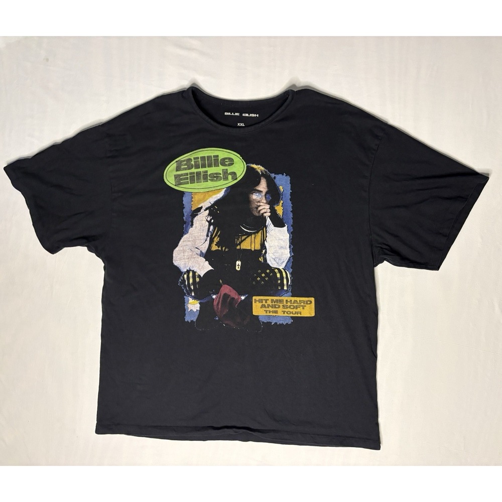 Billie Eilish Hit Me Hard and Soft Tour T-Shirt Unisex 2XL Black 2024 2025 Merch